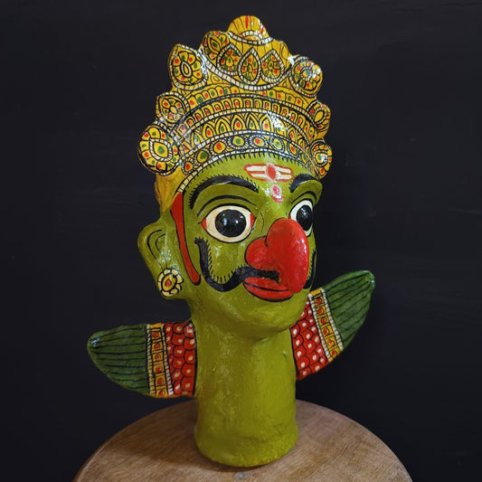 Garuda Cheriyal Bust | Faded Green | Vintage | Handmade