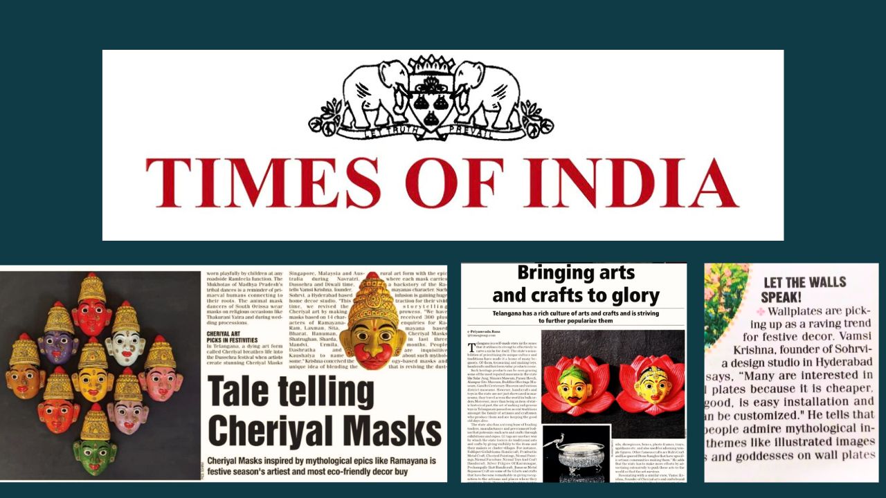 sohrvi featured in times of india showing three publications